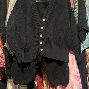 FREE PEOPLE HAILEY SET BLACK MEDIUM